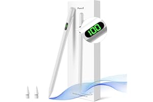 LALALUYE Stylet Pen Pencil pour Apple iPad(2018-2023) 10/9/8/7/6th Generation, Stylo Tablette Tactile Compatible avec iPad 10/9/8/7/6,Pro 11/12.9,Air 3/4/5,Mini 5/6 Génération Charge Rapide USB C,Stylo ipad