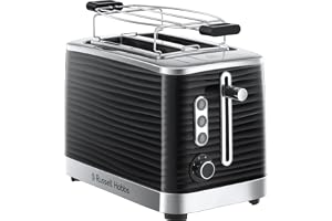 Russell Hobbs Brödrost med två skivor, Inklusive uppvärmningsgaller, 6 rostningsinställningar, Lyft & Titta-funktion, Inspire
