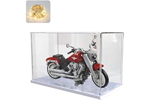 ELEPURE Vitrina Expositora Transparente para Lego Funko Pop Figuras Vitrina de Acrílica Transparente Antipolvo para Juguetes Caja Expositora Acrílica Transparente para Las Colecciones【Blanco, 40x20x25cm】