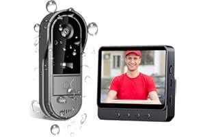 TKMARS Videocitofono senza Fili da Esterno 1080P Citofono senza Fili da Esterno Campanello HD Visione Notturna Citofono Grandangolare IP65 Impermeabile Videocitofono con Schermo 4,3P Batteria 1000mAh