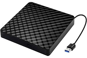 NJDT External DVD CD Drive USB 3.0 Portable DVD Burner/Writer/Player for Laptop External DVD Drive for Laptop Desktop MacBook Mac OS Windows 10 8 7 XP Vista