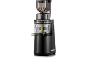 ‎BIO CHEF BioChef Atlas Whole Slow Juicer - Für ganze Früchte/Entsafter / 250W / mit dualem breitem Einfüllsystem und lebenslanger Garantie auf den Motor - Schwarz