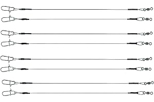 BLNTACKLE76 Jenzi Titan Lot de 8 bas de ligne en titane 30 cm 7 kg + autocollant Petri Heil!