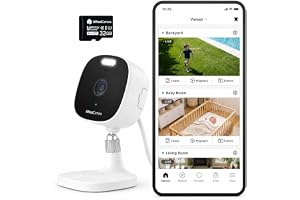 AlfredCamera AlfredCam Plus 2 smart hemsäkerhetskamera 2,5 K, 5 G/WiFi, inomhus/utomhus, IP65 vattentät, LED-spotlight, tvåvägsljud, mörkerseende, baby/husdjurskamera, appdriven (70 m + nedladdningar)