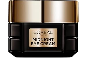 L'Oréal Paris ögonvård, anti-aging ögonkräm för synligt yngre hud, med skönhetssömteknik och antioxidanter komplex, Midnight Eye Cream, 15 ml