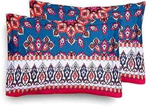 Home Elite Designer Printed 2 Piece Cotton Pillow Cover Set - 17 x 27, Multicolour and Multidesign