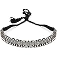 Rubans Oxidised Silver-Plated Choker For Women