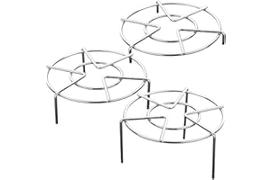 ‎SOURCETON 3er Set, Trivet Edelstahl-Grillhalter, Dampfgitter in 3 Größen von Source Ton, Kochständer für 1,2 Zoll, 2,8 Zoll Töpfe und Pfannen