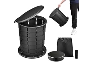 Astis Sedile WC Portatile, Toilette da Campeggio Pieghevole, Toilette Portatile, WC Camper, Vasino Da Viaggio,Sedia, per Esterni, Emergenza, Campeggio, marmellate, Pesca, Festival, Viaggi, Tende