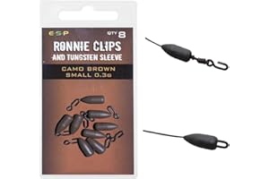 Drennan ESP Ronnie Clips And Tungsten Sleeve Camo Brown Qty 8 (Small)