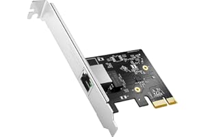 Cudy PE25 Adaptador de Red PCI Express de 2,5 Gbps, Tarjeta PCIe de 2,5 GBase-T Nic, Wake on LAN, Control de Flujo, Soporte de Perfil bajo, Windows 10/8/8.1/7, Windows Server, Linux