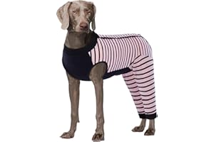 Kuoser Dog Surgery Recovery Suit - Female Hind Legs Post Surgery Body Suit Pink 3XL