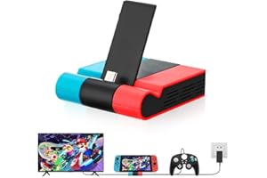 GKEAPZA TV Dock Compatible con Nintendo Switch/Switch OLED con 4K HDMI Tipo C USB Puerto, Base de Repuesto Oficial, Admite TV y Modo Escritorio