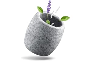 Siegvoll Miska parownika do sauny z granitu – 6,5 x 6,5 cm jajko do sauny na kryształy mentolowe i olejki do sauny – intensywny zapach po podgrzaniu – odporne na wysokie temperatury akcesoria do sauny