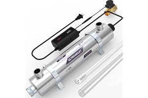 ALTHY Whole House Ultra Violet UV vatten steriliseringsfilter renare med smart flödessensoromkopplare, 12 GPM(48 liter/minuter), 48 W energibesparande