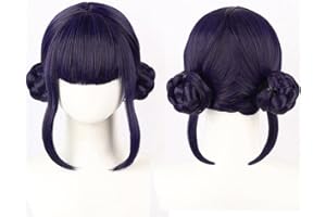 PORSMEER Perruque de chasseur de démons - Cosplay - Perruque de cosplay - Longue et lisse - Accessoire de cheveux pour femme (Chasseur de démons Zoey)