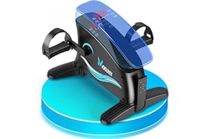 MOSUNY Pedaltrainer, 2025 Verbesserter Elektrisch Pedaltrainer für Zuhause mit 15 Geschwindigkeiten, großem LCD-Display + Fernbedienung & Antirutschmatte, Beintrainer Senioren Mini Heimtrainer