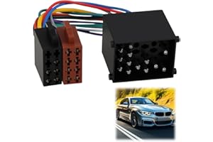 RIYBYDS 17 Pins Connecteur ISO Autoradio, Compatible pour E30, E39, E36, E46, Mini, X5, Z3 et plus, Connecteur Audiovisuel Universel pour Installation Facile des Systèmes Audio