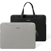 tomtoc İnce Diz&uuml;st&uuml; Bilgisayar Kılıfı, 13-14 in&ccedil; ve 15-16 in&ccedil; MacBook Air/Pro i&ccedil;in, &Ccedil;ift Renkli, Su İtici, Hafif ve Koruyucu 