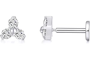 limerencia Piercing Tragus de Titanio 18G, Paquete de 2 Piercing Médico Rosca Pendientes de titanio Hipoalergénico Helix Oreja Titanio para Lengua Ceja Labio Septum Nariz