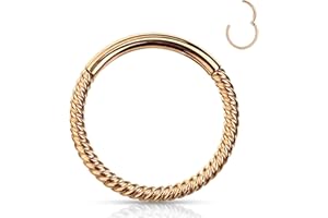 YEBOCIYO Piercing Naso Helix Piercing Septum Piercing Acciaio Chirurgico Piercing Ombelico Piercing Conch Piercing Labbro Sopracciglio Daith Oro Argento Nero Oro Rosa Arcobaleno 16G