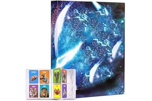 AURUZA 256 Pockets Trading Card Binder 4-Pocket, Card Folder Book for Game Playing Cards, Card Sleeves for Baseball Football Cards, Card Albums