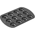 Wilton PIASTRA ANTIADERENTE MINI FORME NATALIZIE 12 CAVITA' Acciaio Nero Calza angelo guanto stella ghirlanda albero