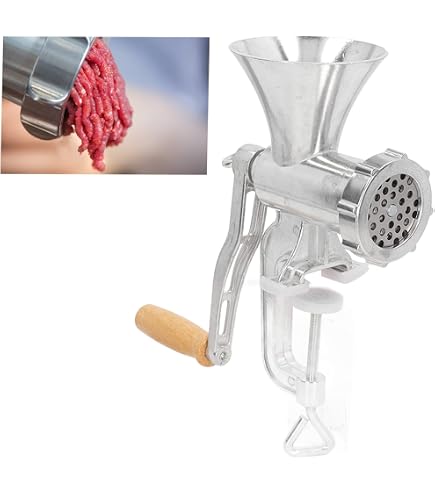 Tritacarne Manuale Gefu, Numero 8, In Alluminio Pressofuso Con Disco Da 4,5 Mm E Morsetto Da Tavolo