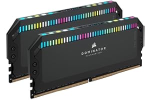 Corsair DOMINATOR PLATINUM RGB DDR5 64GB (2x32GB) 5200MHz C40 Intel Optimised Desktop Memory (Onboard Voltage Regulation, Patented CORSAIR DHX Cooling, 12 Ultra-Bright CAPELLIX RGB LEDs) Black