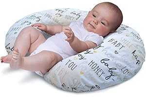 Chicco Boppy Coussin d'Allaitement pour Bébés 0+ Mois, Forme Ergonomique avec Insert Miracle Middle, Coussin Enfant et Nid Bébé pour l'Allaitement et le Biberon