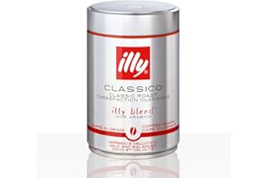 2 x illy Espresso całe ziarna, normalne prażenie, puszka ze srebrną / czerwoną pokrywką, 250 g