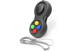 HAOSHICS Manette de jeu portable classique rétro avec 8 fonctions Fidget Pad pour adolescents Soulage le stress et l'anxiété (couleurs)