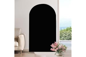 XQZMD Bogen Hintergrund Abdeckung, Doubleside Hochzeitsbogen Abdeckung Hintergrundabdeckung, Party Dekoration Hochzeit Hintergrundabdeckung für Geburtstage, Weihnachten, Neujahr (80x180CM, Schwarz)