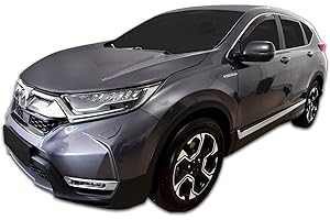 J&J AUTOMOTIVE SCOUTT | GP Deflettori D'Aria Antiturbo Adatti Per CR-V 5 V 2018-2022, Set di 4 Pz, Nero, Antivento, Antipioggia, Fume' Oscurati, Aerodinamico