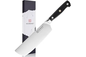 KEEMAKE Coltello da Cucina Nakiri 18 cm, Coltello Giapponese per Verdure in Acciaio Inossidabile, Coltelli da Cucina Professionali con Confezione Regalo