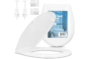 Toalettsits WC Stol Universell Lock Vit Oval Toalettsits Enkel Montering Lätt Rengöring Ergonomiskt Utformad