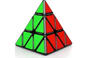 SISYS Pyraminx Speed Cube Cubo Mágico Pyraminx Piramide Magic Puzzle Cube con Adesivi in ​​PVC Juguete Educativo para Niños y Adultos