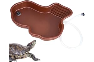 DJOWYH Grand bac à Eau pour Reptiles - Bac de Bain pour Nourriture et Eau - pour Serpent, agames barbus, Tortue - 31 x 25 x 5 cm
