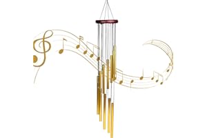 MOOSHY LXQ Wind Chimes With 12 Aluminum Tubes for Garden, Balcony, Living Room, Yard, Terrace - Outdoor Stepped Chime With S Hook