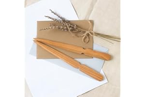 HOFMEISTER HOLZWAREN HOFMEISTER® - Tagliacarte in Legno di ciliegio Oliato, 24,5 cm, Ideale per casa o Ufficio