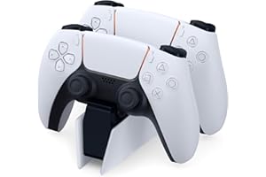 PS5 Controller Ladestation – 2X PS5-DualSense in 50 Min. bei 90% – Schnellladegerät mit Click-In-Design – Ladegerät für PlayStation 5 DualSense Controller, inklusive Netzkabel & Anschlusskabel