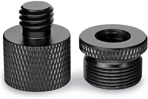 2 Adaptadores de Soporte de Micro 5/8 a 3/8 Adaptador de Rosca para Soporte de Micrófono a Adaptador de Trípode de Cámara Frgyee