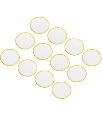 QUARKZMAN 30pcs Patchs Sublimation Invierto, 3 Formes Patchs Tissu À Repasser Pour Réparation Transfert Thermique Pour DIY Artisanat Casquettes Vêtements, Blanc Avec Bordure Noire