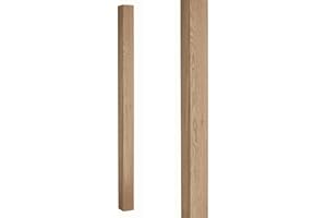 BLUEPRINT JOINERY 1500mm Plain Square Oak Newel Post (1500mm Full Post)