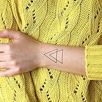 Double Triangle - Tatouages temporaires (lot de 2 tatouages)