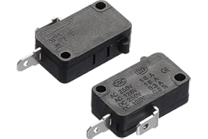 ‎QUARKZMAN QUARKZMAN Mikrowelle Ofen Tür Schalter Ofen Mikro Schalter Ersatz Teile 16A für Mikrowelle Reiskocher 2 Normalerweise Geschlossen Schwarz Pack von 2