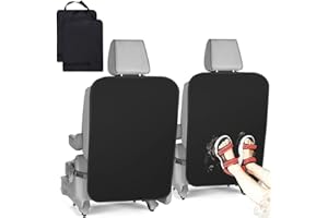 Norhogo 2 pcs Universal Waterproof Back Seat Protector Front Seat Protector, Kick Protector Kids For Vehicles To Protect From Dirt, Mud And Scratches with Adjustable Buckle, 48 * 68CM
