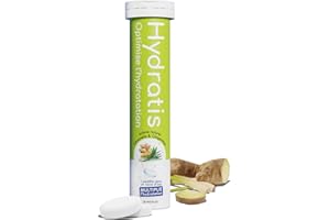 HYDRATIS - Pastilles Hydratation Electrolytes - Citronnelle/Gingembre - Améliore l'Hydratation et Favorise l'Énergie - Formule Isotonique - Sport, Récupération, Bien-être - 1 tube (20 Pastilles)