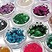 Ungfu Mall 18 Colors Hexagon Nail Art Glitter Sequin Powder Shiny Nail Decoration Decals Nails Sparkling Sticker