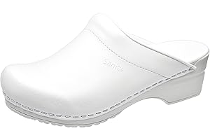 Sanita Sonja PU | Sabots Ouvert | Produit Original Fabriqué à la Main pour Femme | Assise Plantaire de Forme Anatomique avec Mousse Souple